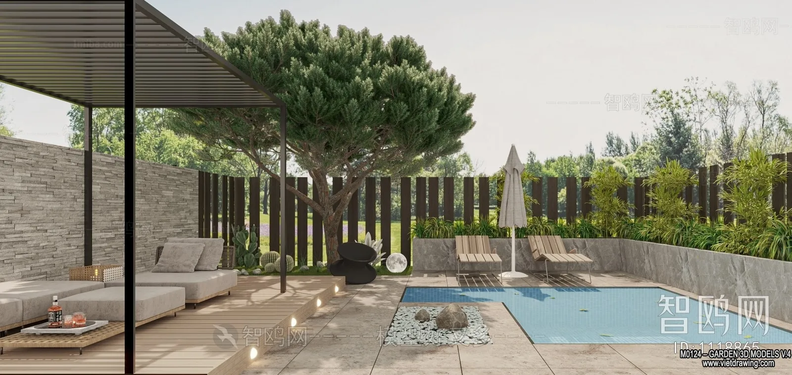 Garden 3D Models - Architecture Decor 3D - 264