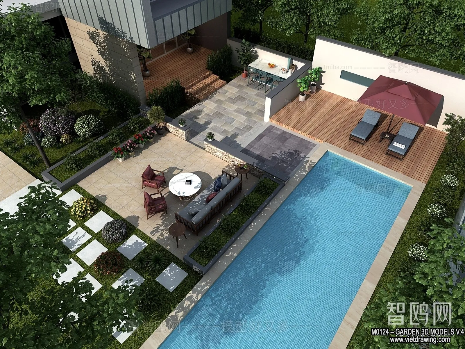 Garden 3D Models - Architecture Decor 3D - 267