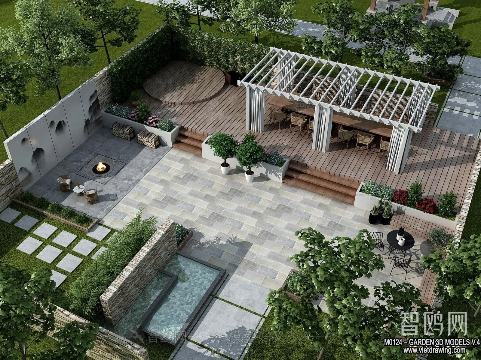 Garden 3D Models - Architecture Decor 3D - 269