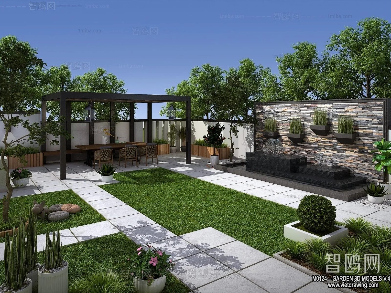 Garden 3D Models - Architecture Decor 3D - 271