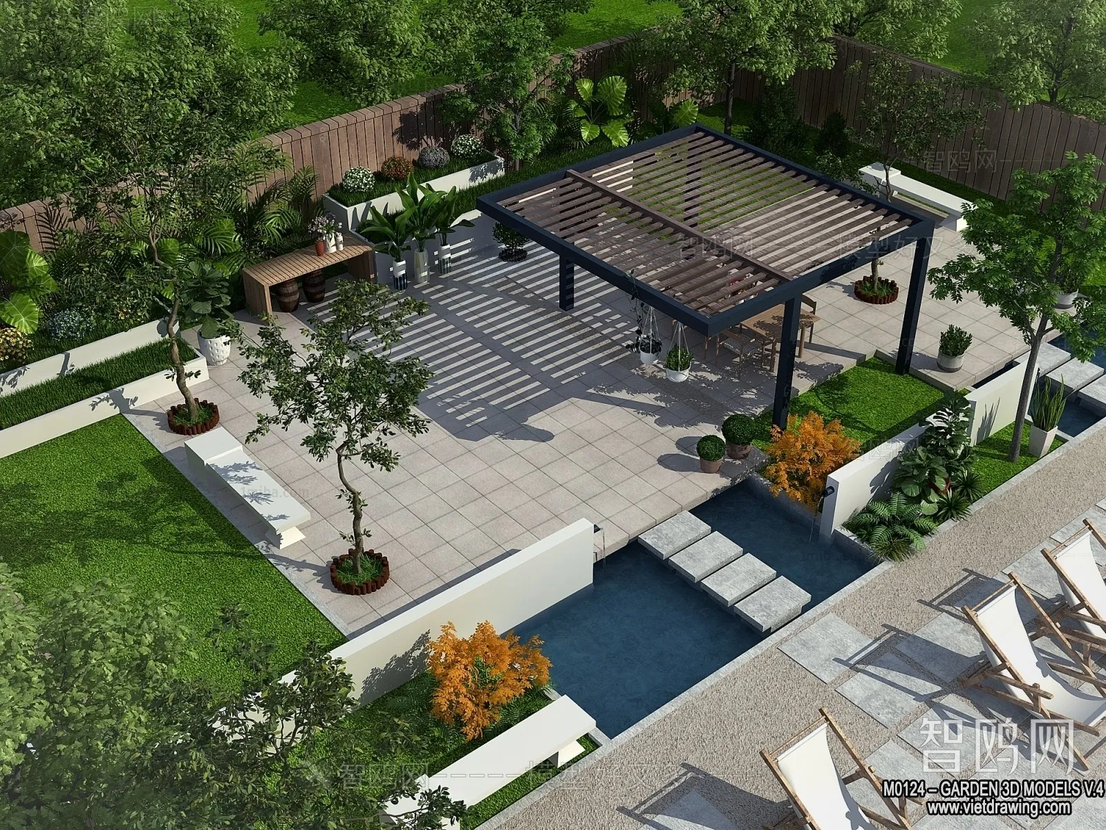 Garden 3D Models - Architecture Decor 3D - 273