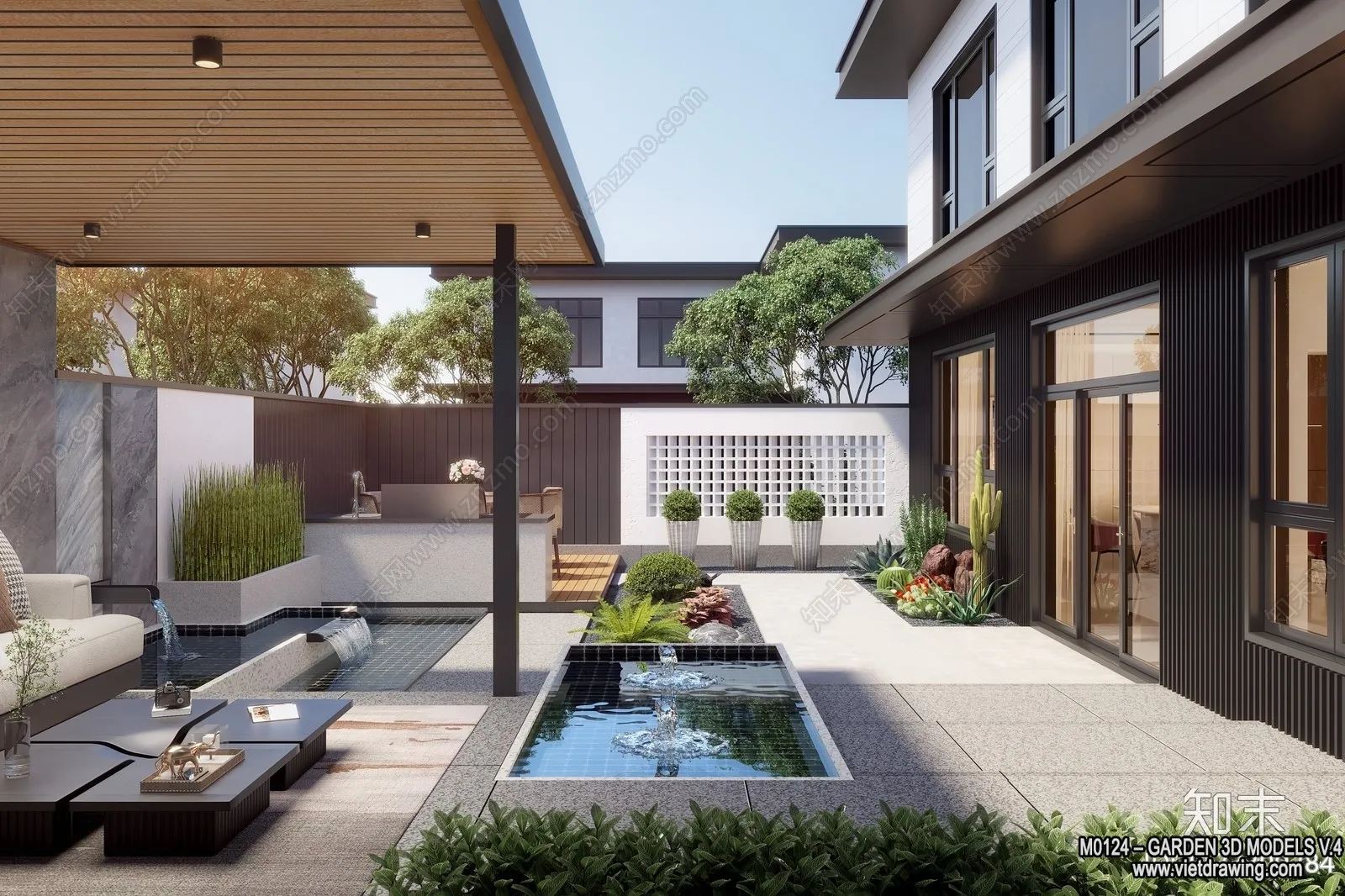 Garden 3D Models - Architecture Decor 3D - 276