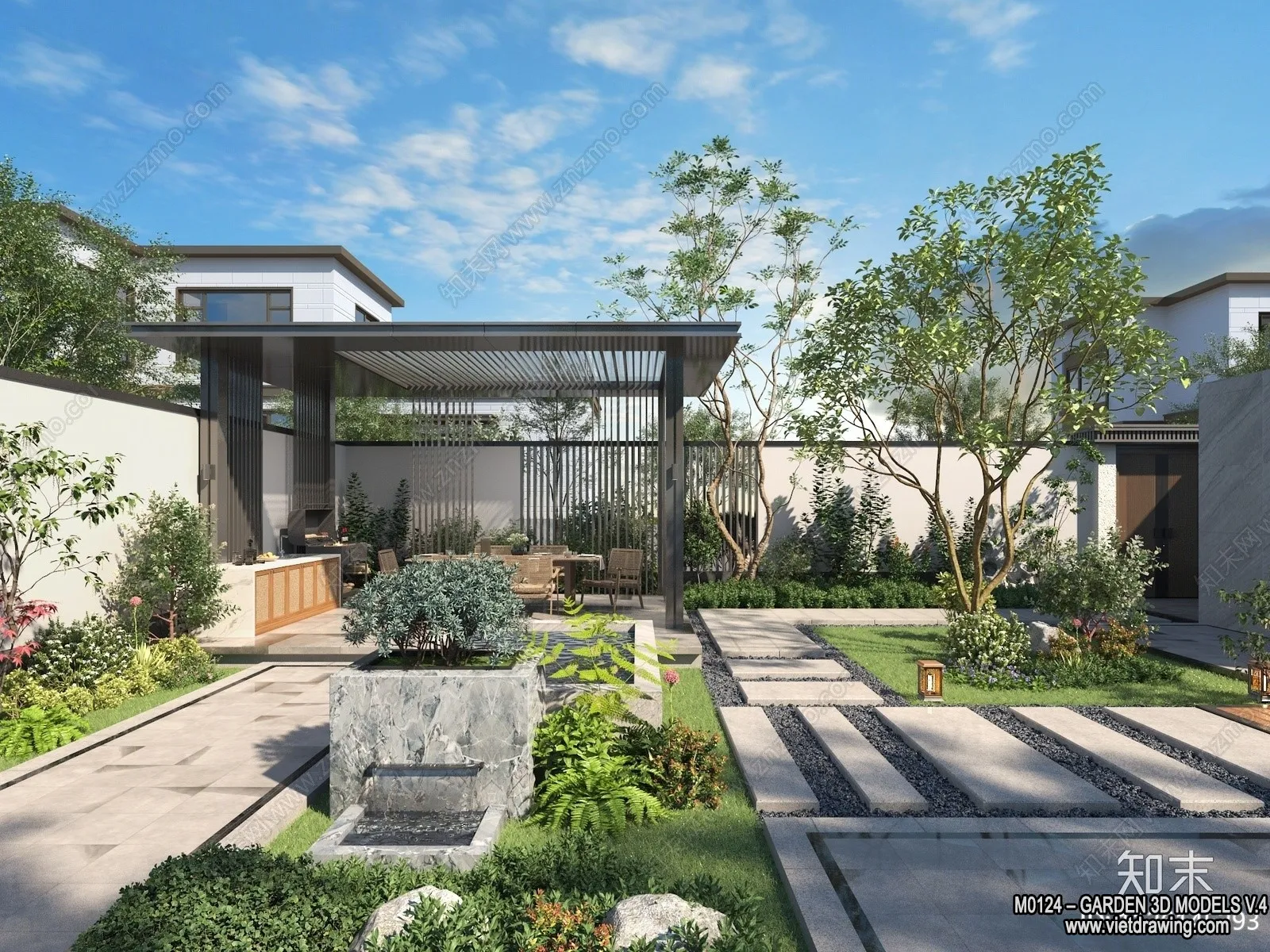 Garden 3D Models - Architecture Decor 3D - 280