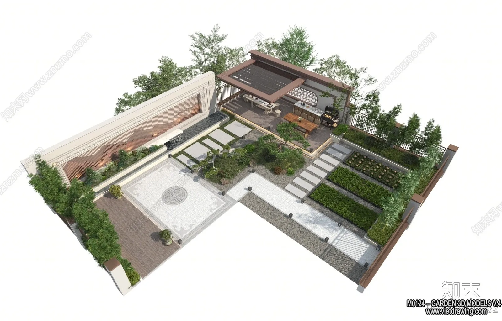 Garden 3D Models - Architecture Decor 3D - 285