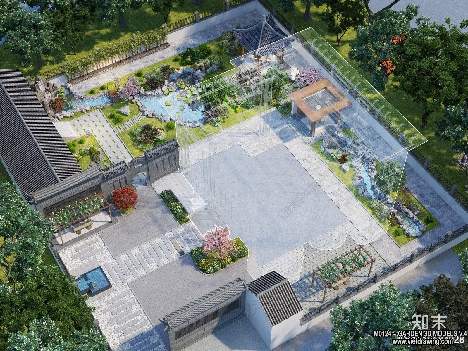 Garden 3D Models - Architecture Decor 3D - 289