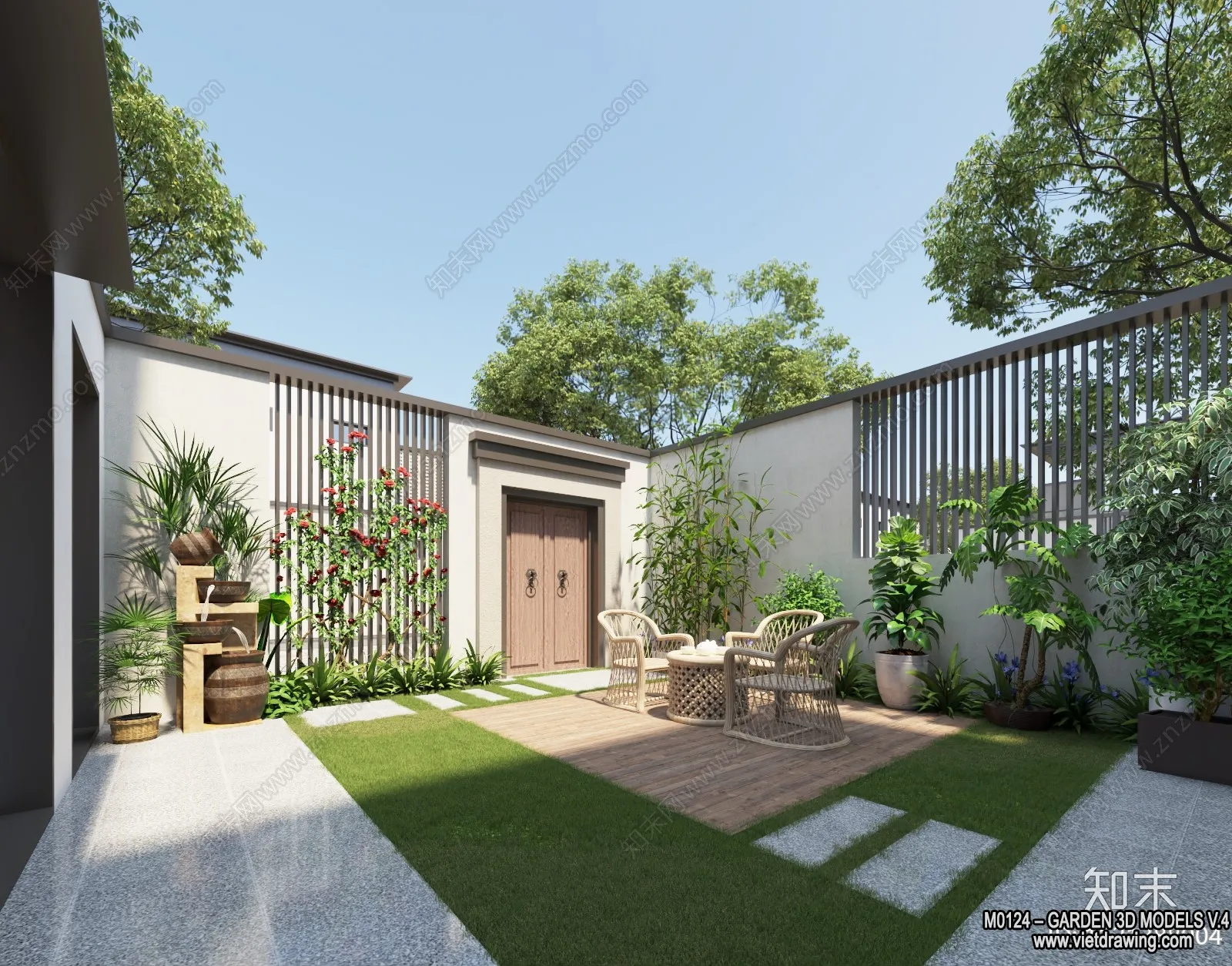 Garden 3D Models - Architecture Decor 3D - 295