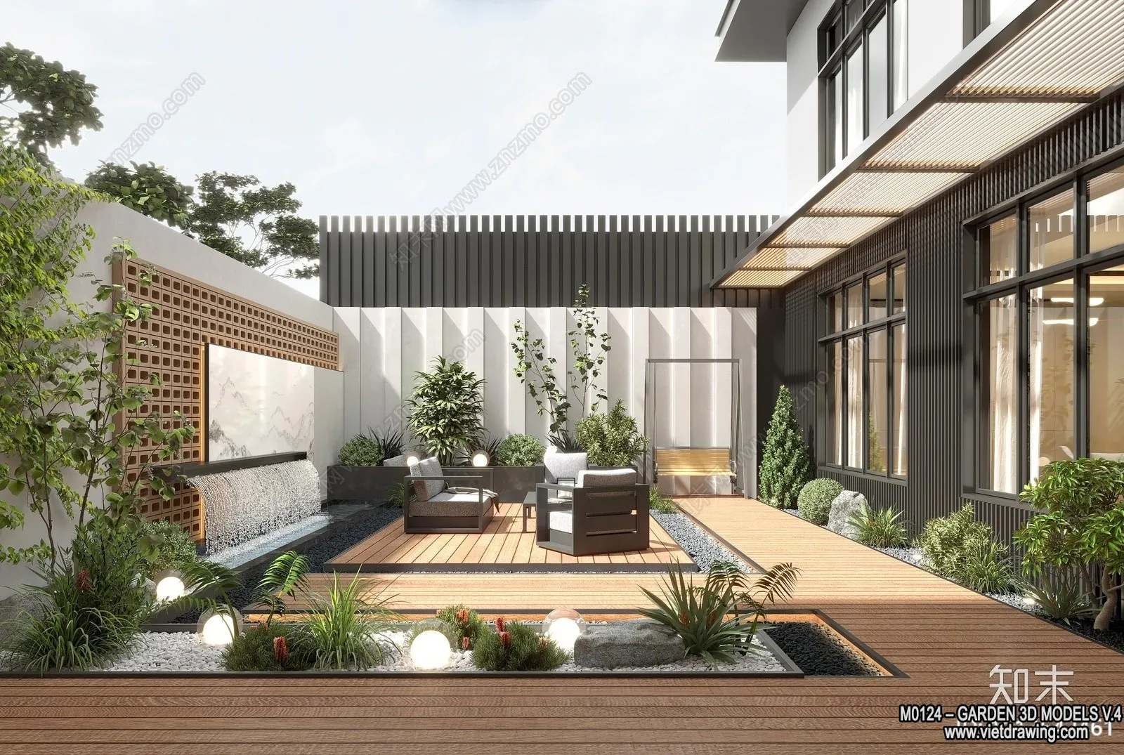 Garden 3D Models - Architecture Decor 3D - 302