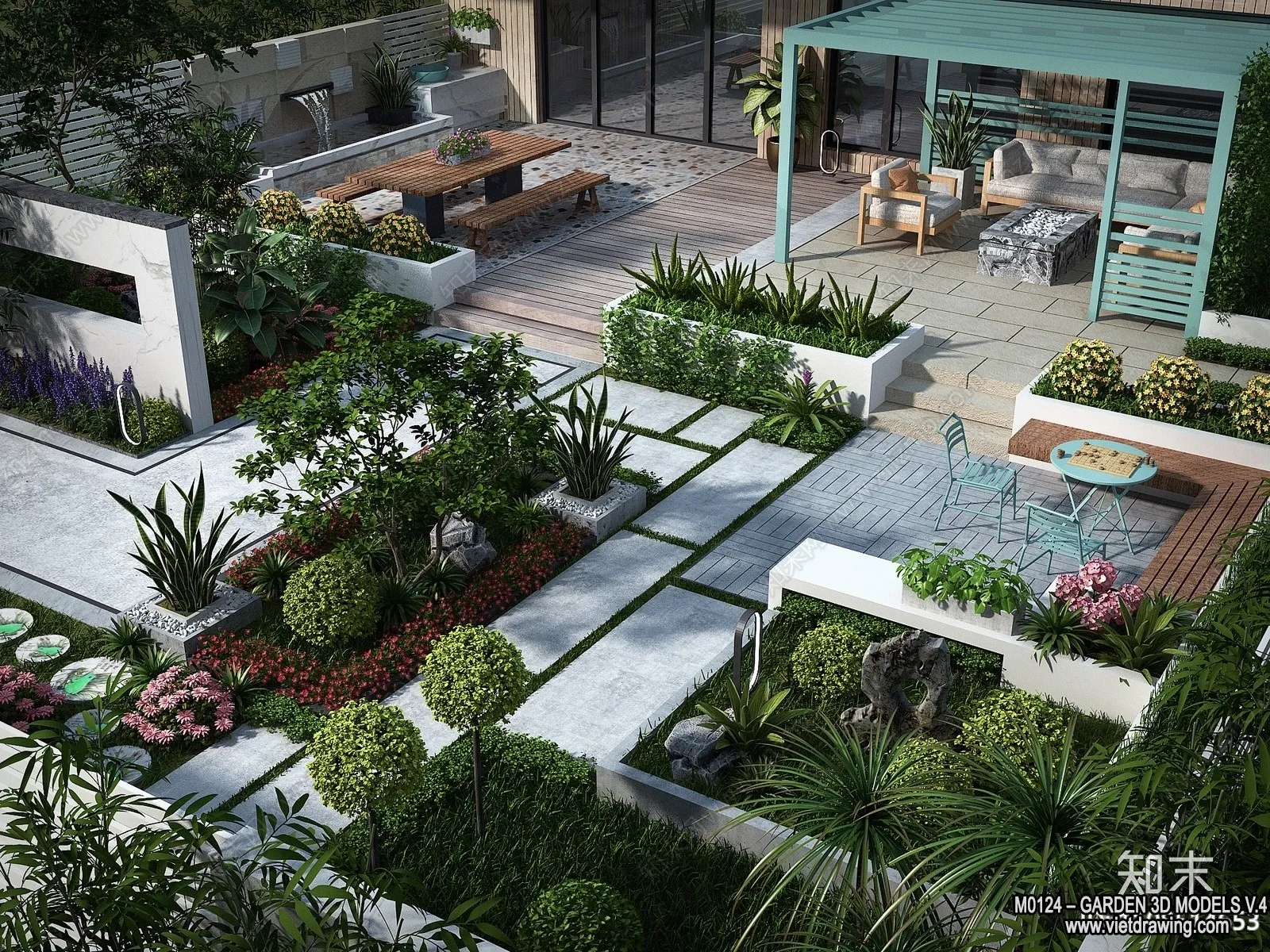 Garden 3D Models - Architecture Decor 3D - 308