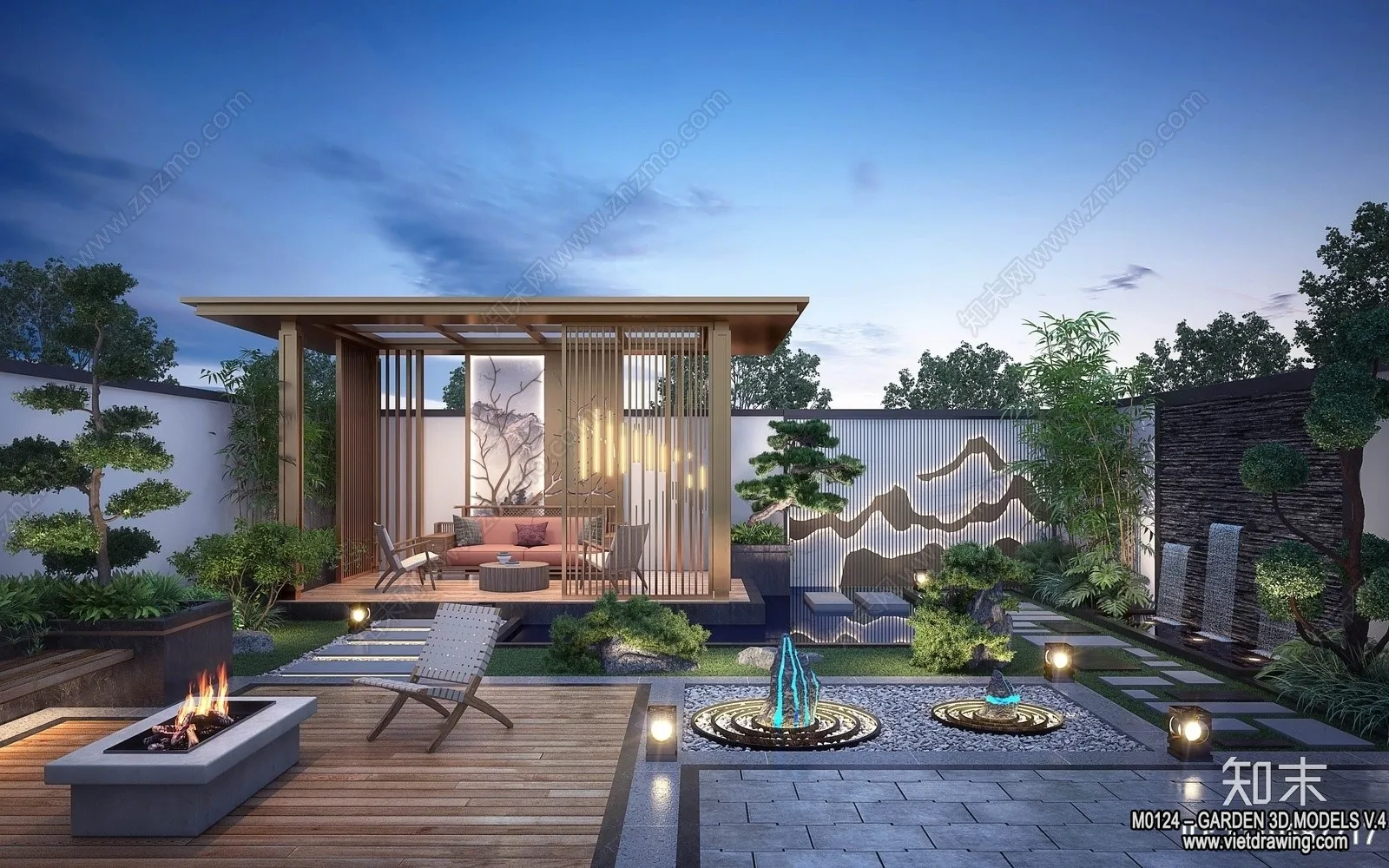 Garden 3D Models - Architecture Decor 3D - 313