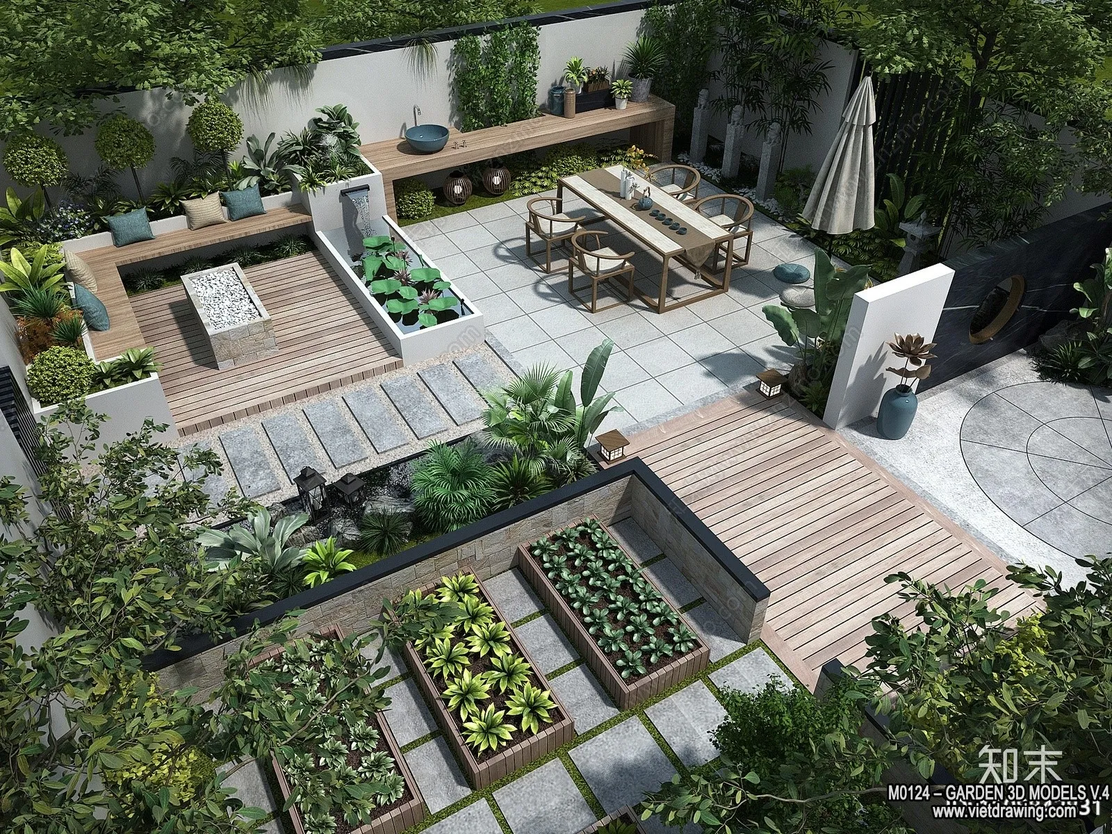 Garden 3D Models - Architecture Decor 3D - 324