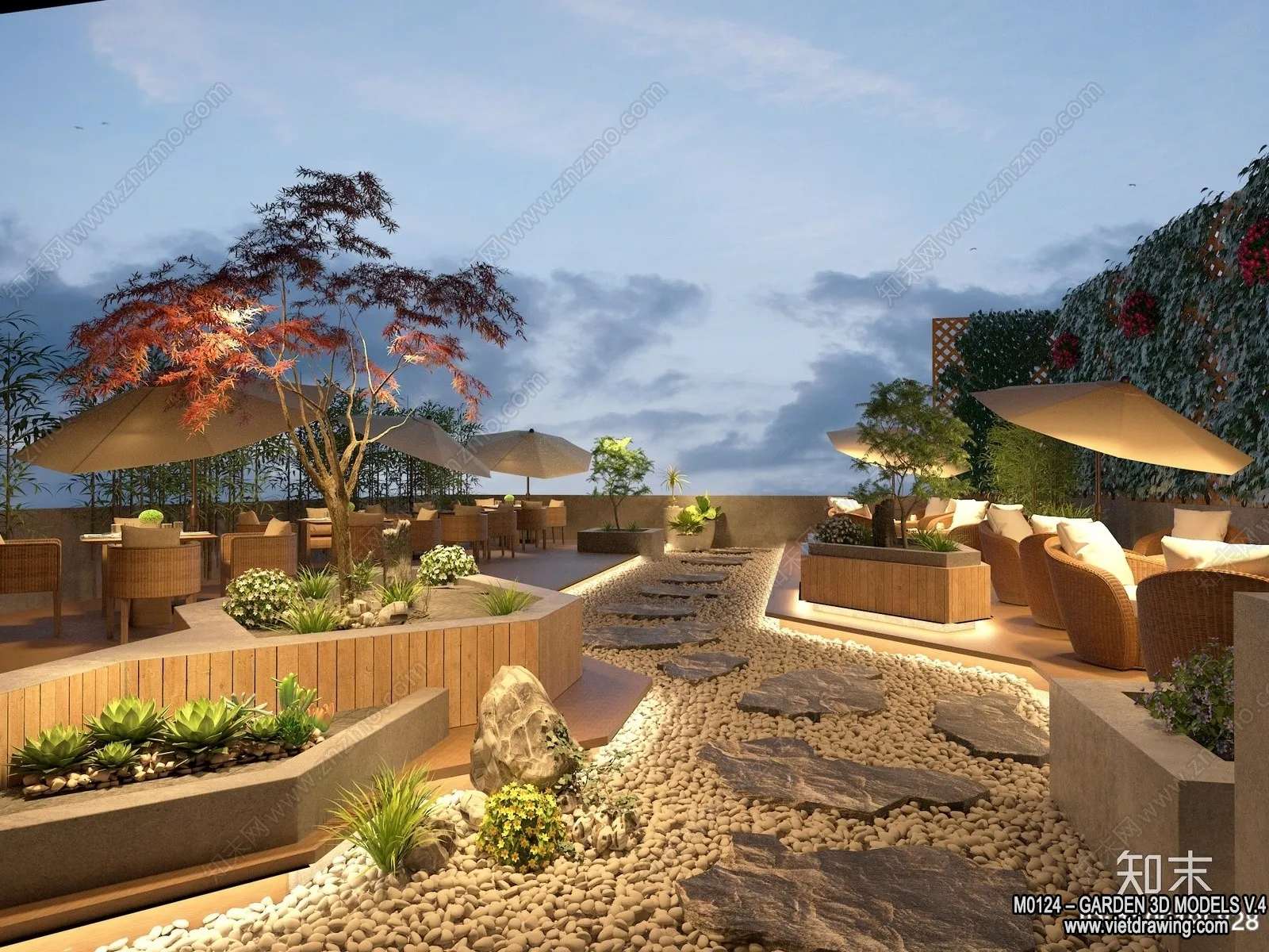 Garden 3D Models - Architecture Decor 3D - 327