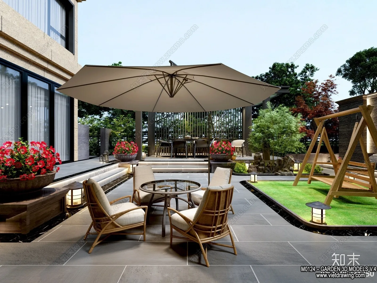 Garden 3D Models - Architecture Decor 3D - 328