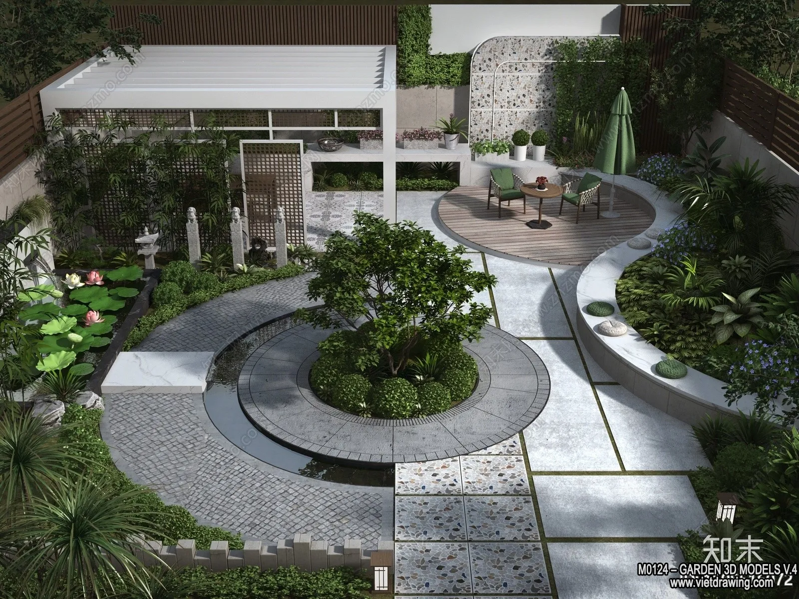 Garden 3D Models - Architecture Decor 3D - 331