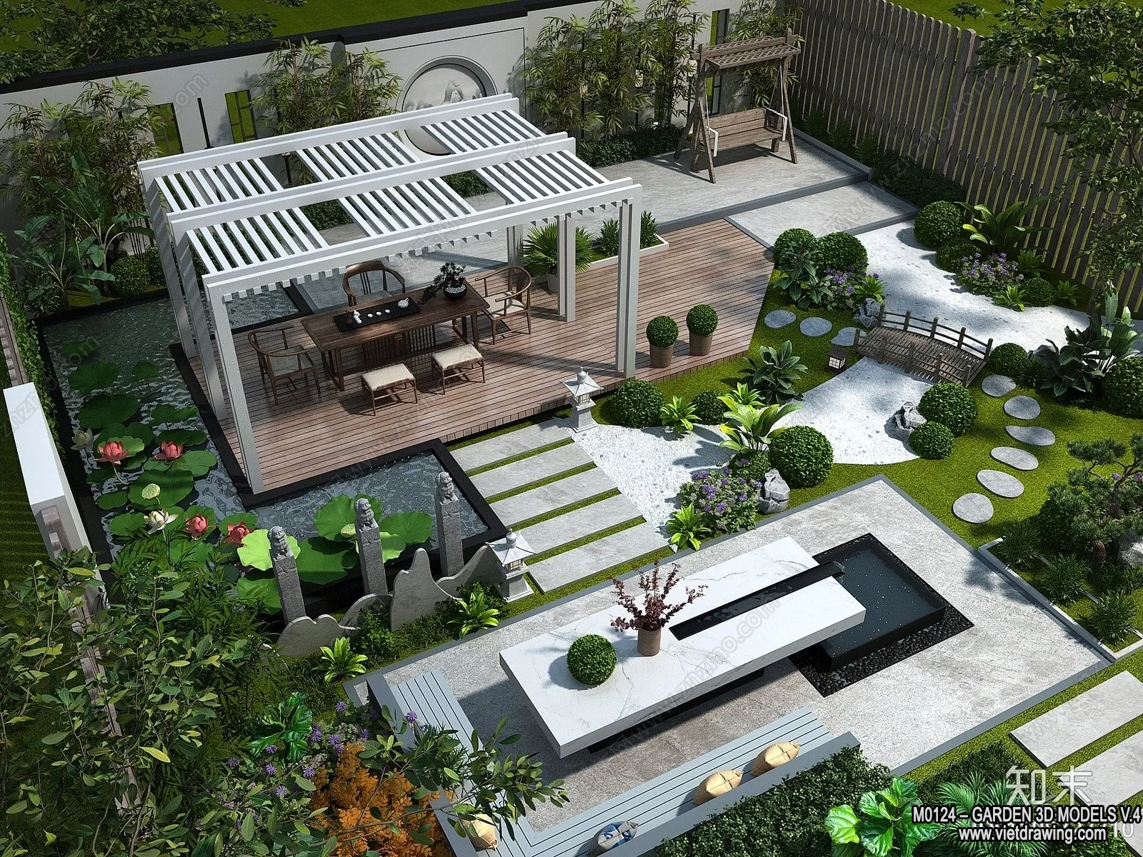 Garden 3D Models - Architecture Decor 3D - 334