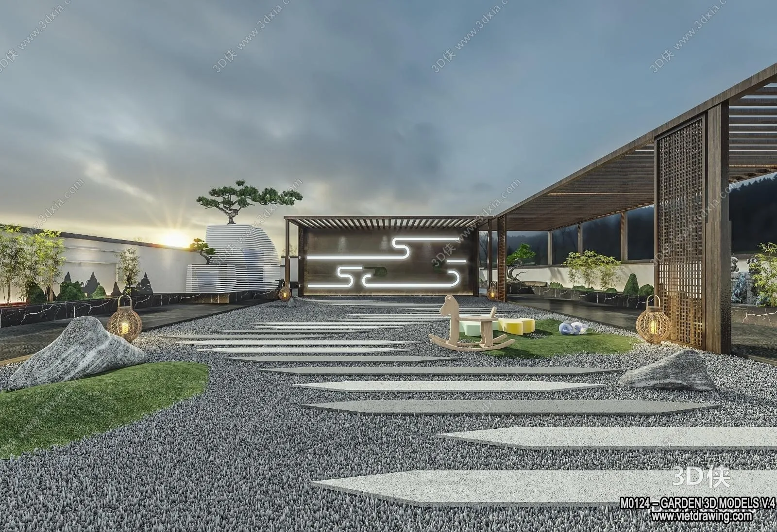 Garden 3D Models - Architecture Decor 3D - 338