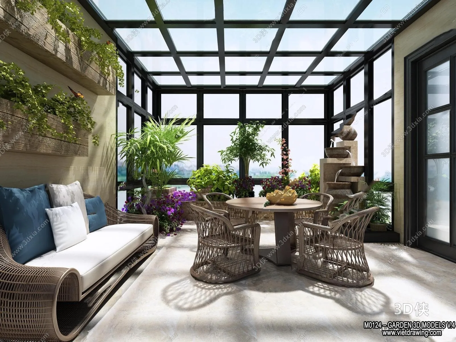 Garden 3D Models - Architecture Decor 3D - 343