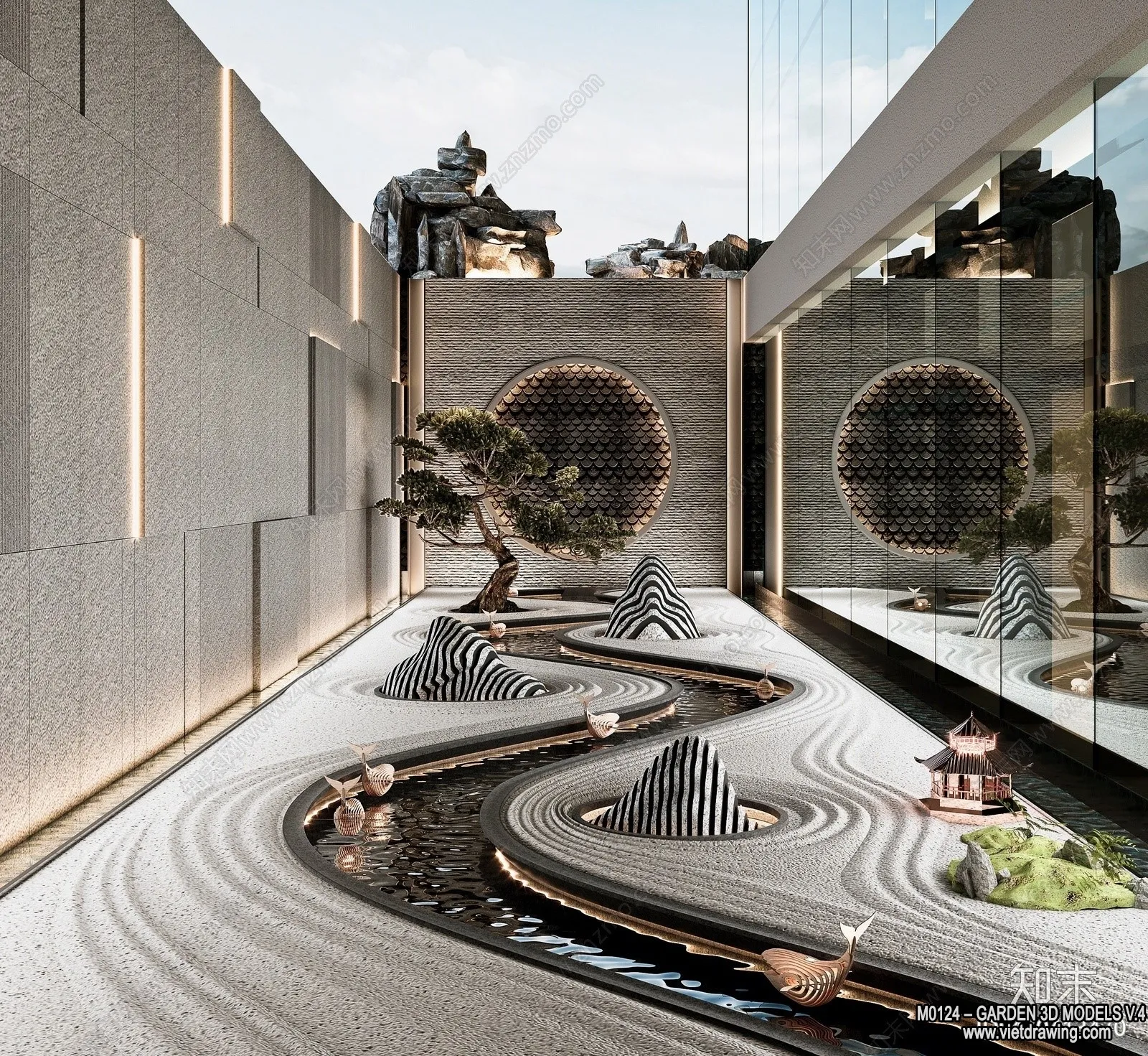 Garden 3D Models - Architecture Decor 3D - 344