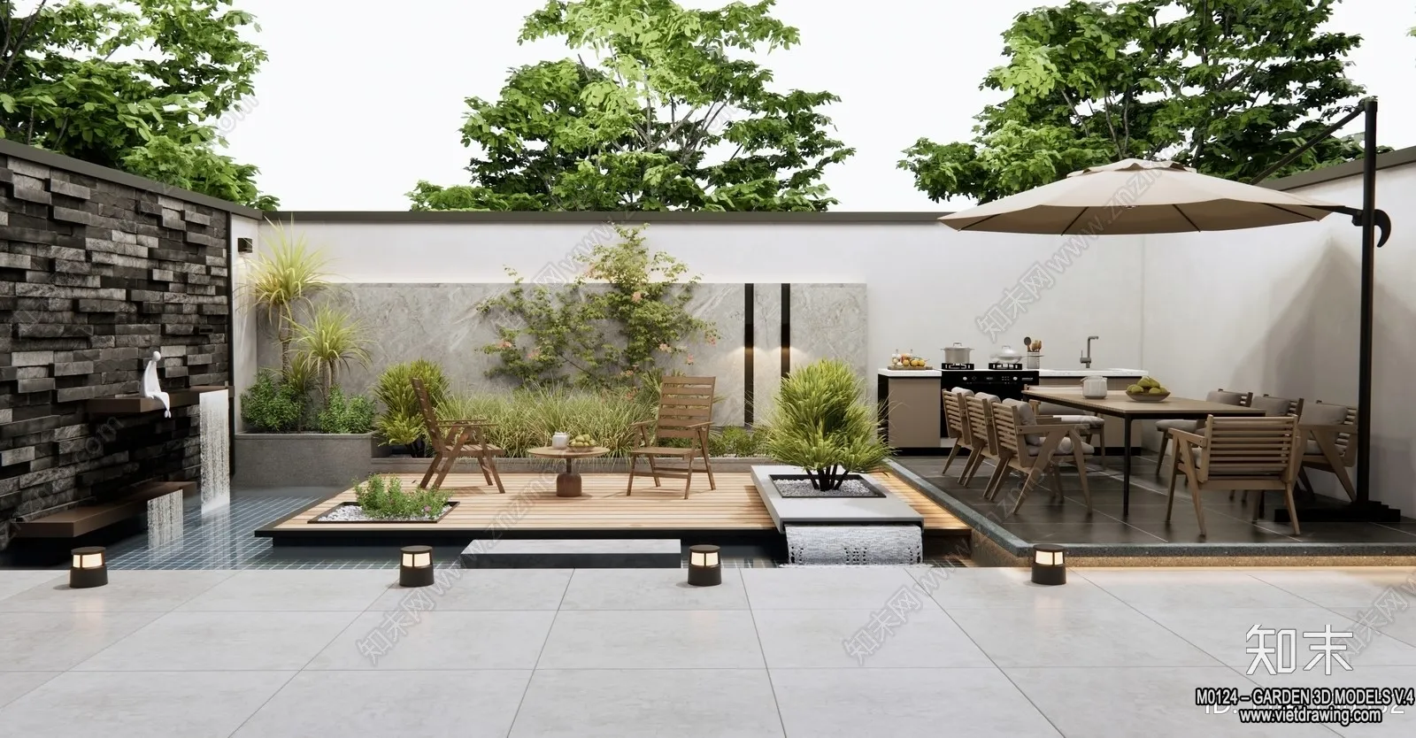 Garden 3D Models - Architecture Decor 3D - 352