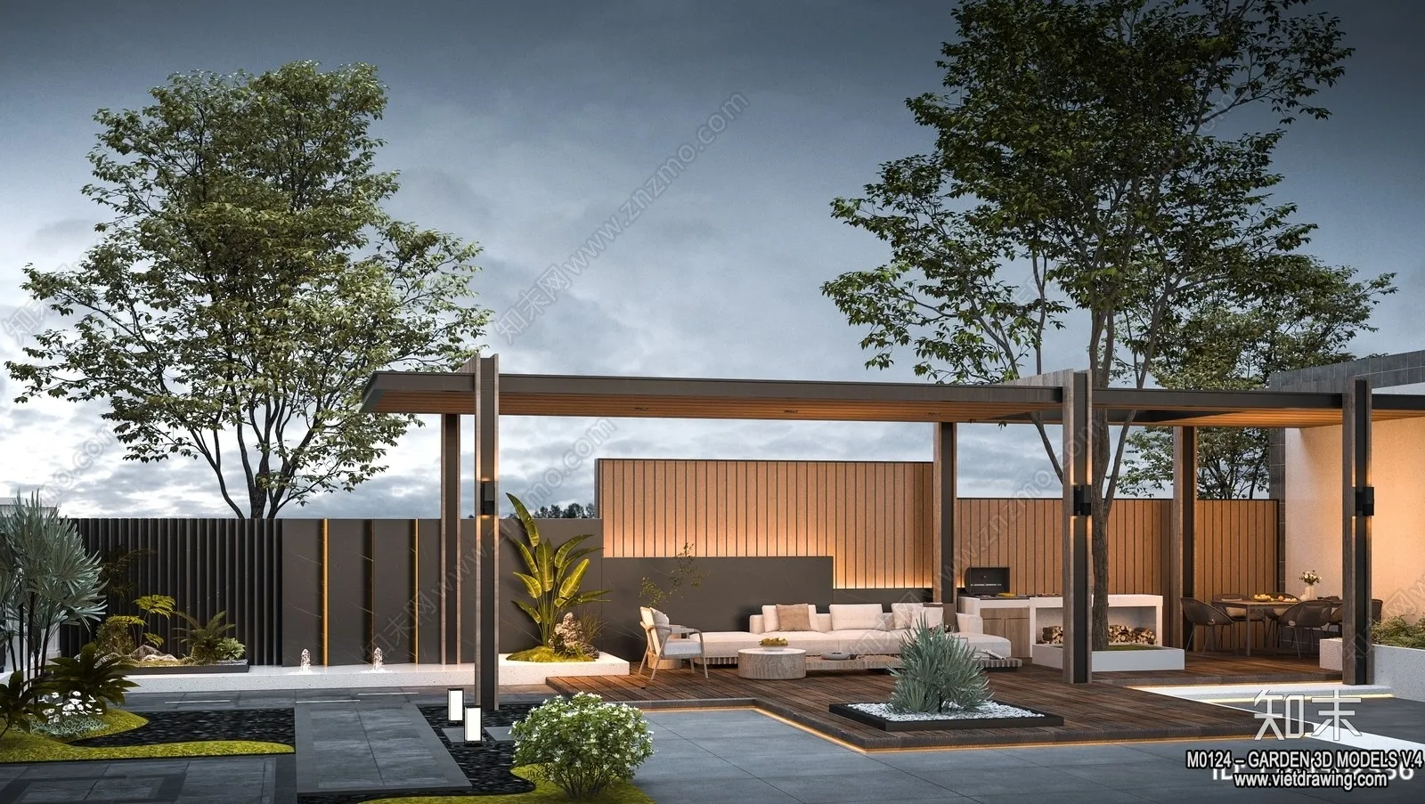 Garden 3D Models - Architecture Decor 3D - 353