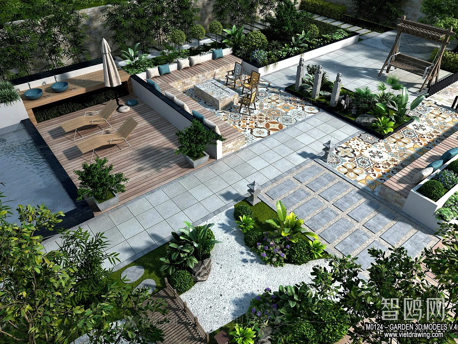Garden 3D Models - Architecture Decor 3D - 361