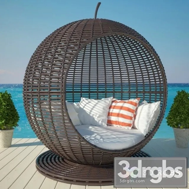 Garden Apple Bed 3D Model Free
