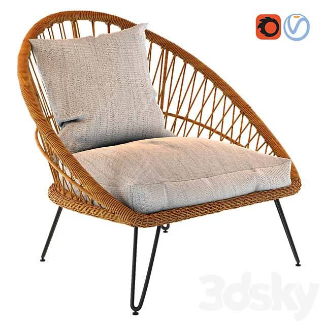 Garden Armchair 3D Model