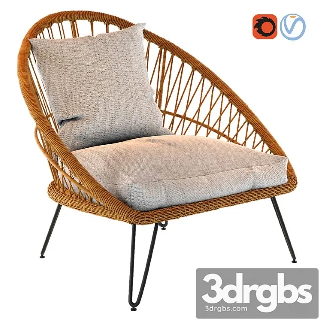Garden armchair 3D Model Free
