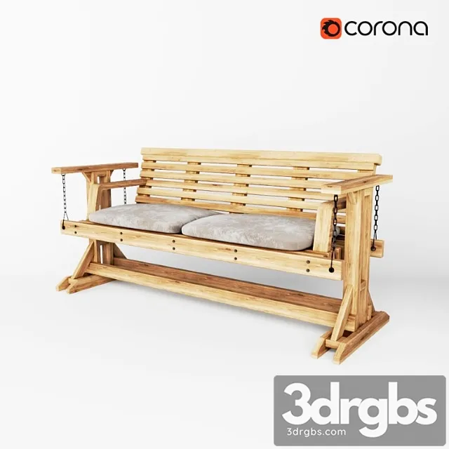 Garden bench 2 3D Model Free