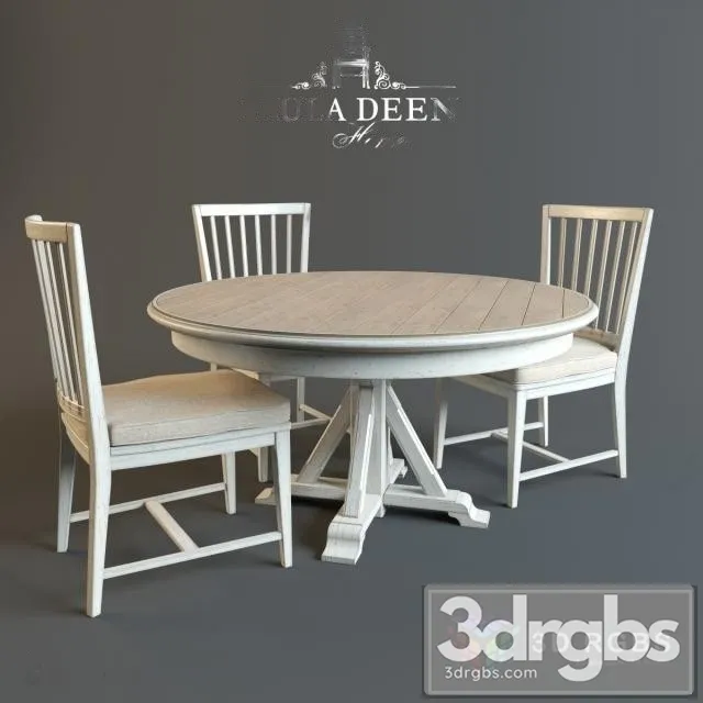 Garden Breakfast Table 01 3D Model Free