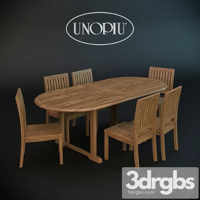 Garden Chair And Table Lydia Tamil 3D Model Free