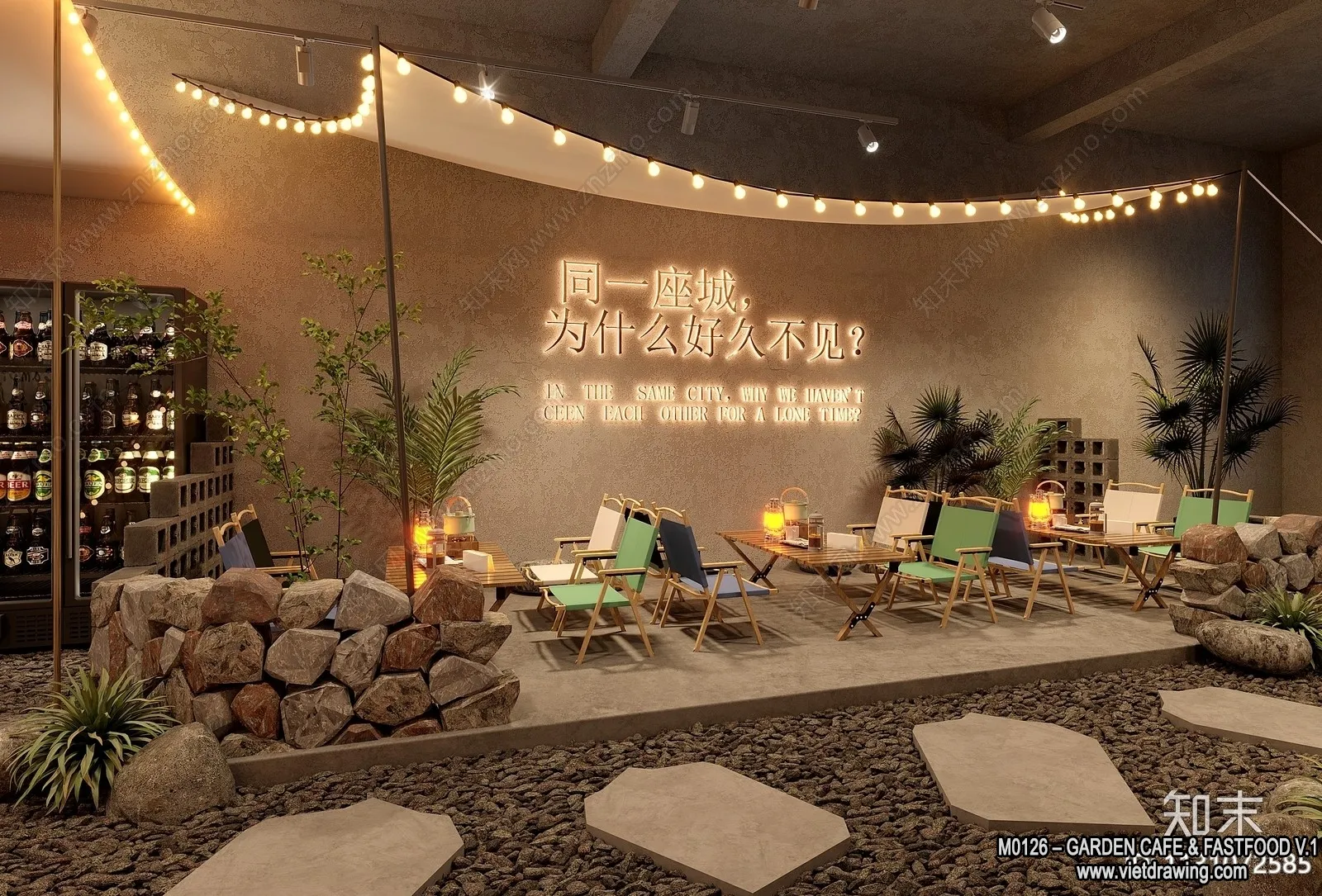 Garden Coffee Shop - Fastfood - 3D Models - 003