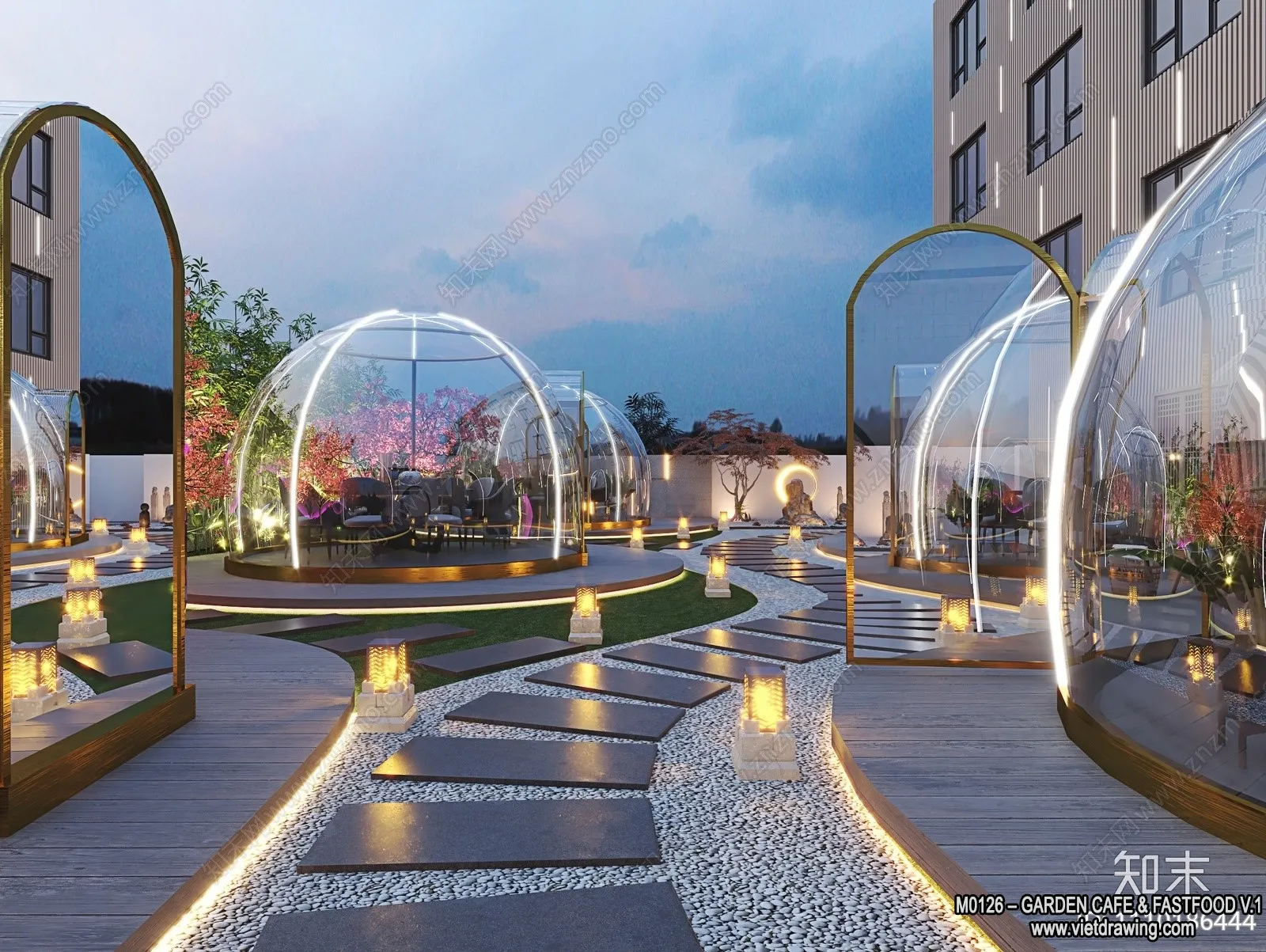 Garden Coffee Shop - Fastfood - 3D Models - 015