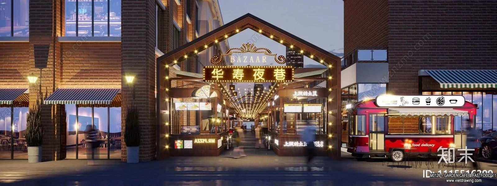 Garden Coffee Shop - Fastfood - 3D Models - 024