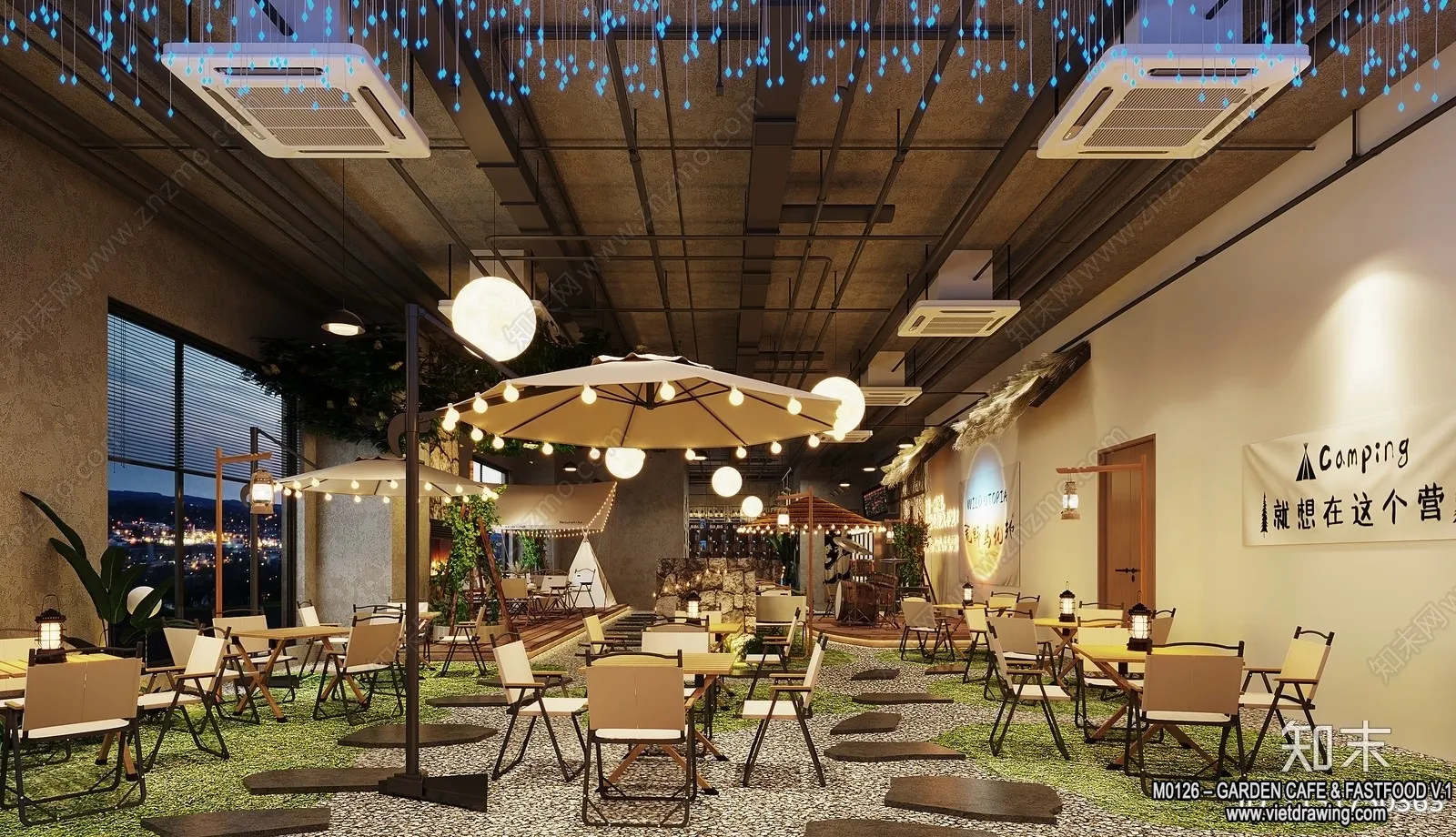 Garden Coffee Shop - Fastfood - 3D Models - 058