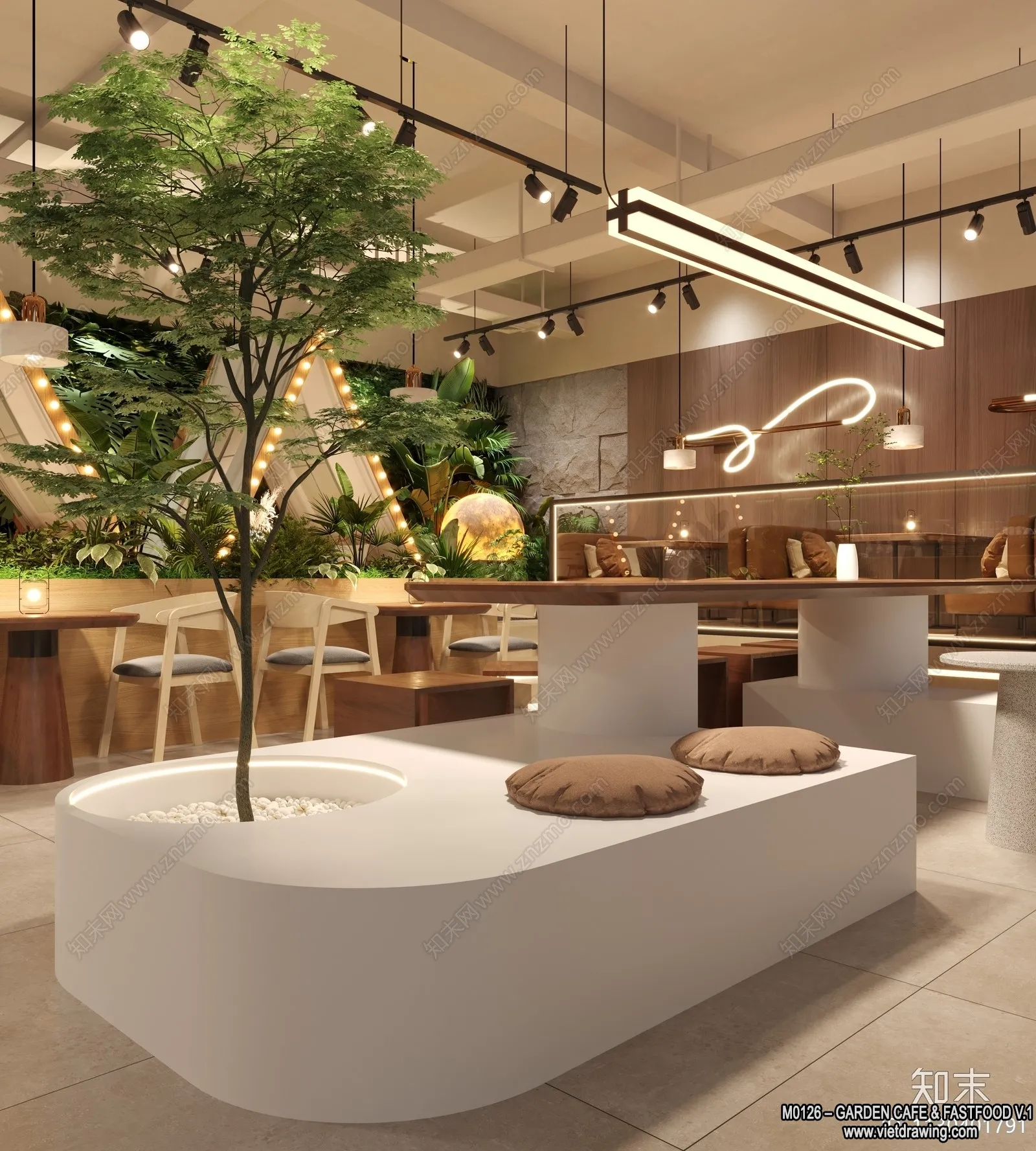 Garden Coffee Shop - Fastfood - 3D Models - 063