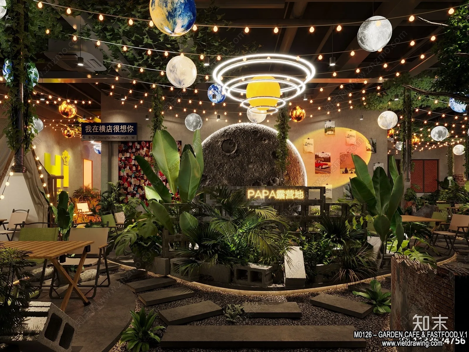 Garden Coffee Shop - Fastfood - 3D Models - 074