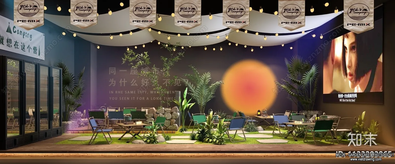 Garden Coffee Shop - Fastfood - 3D Models - 075