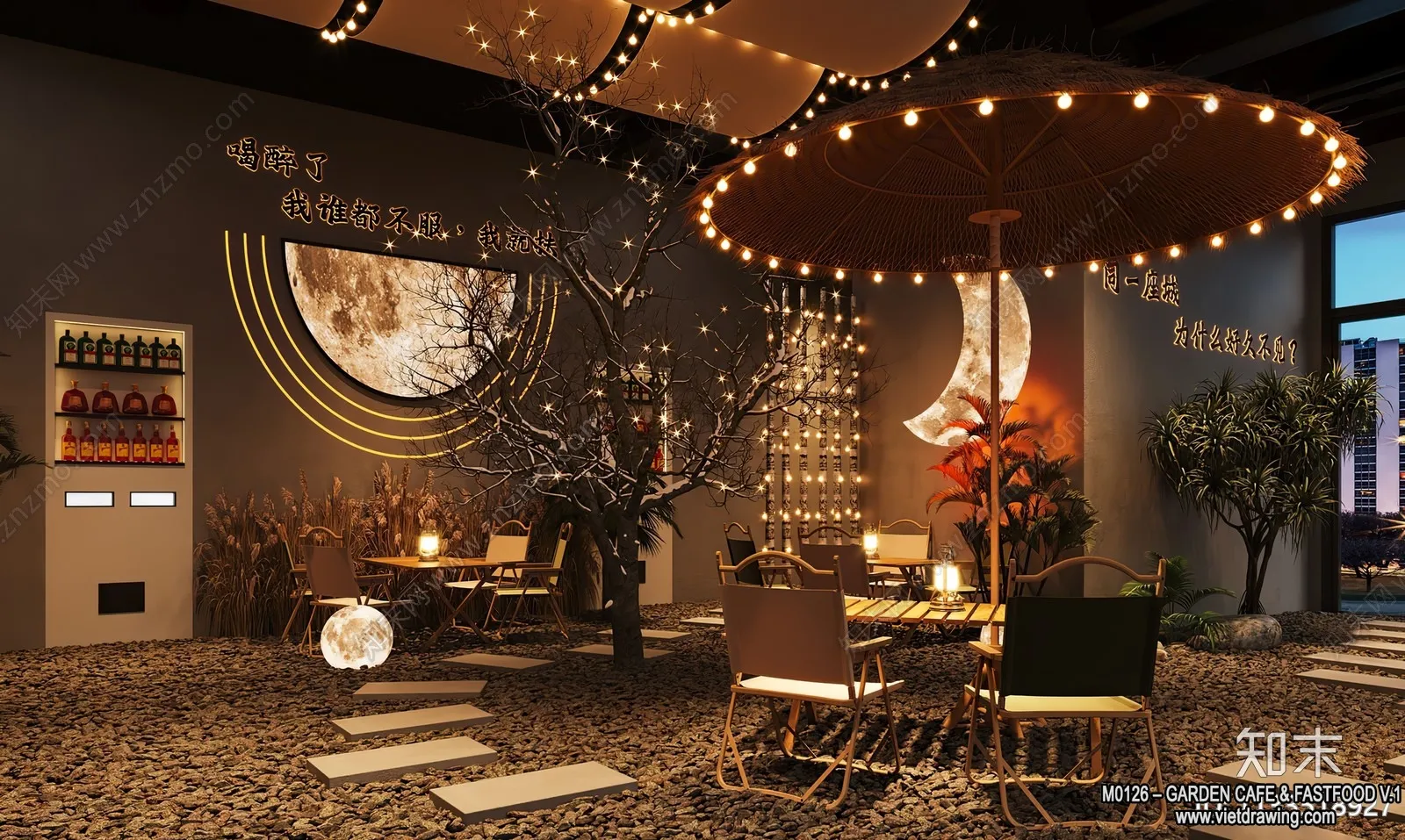 Garden Coffee Shop - Fastfood - 3D Models - 081