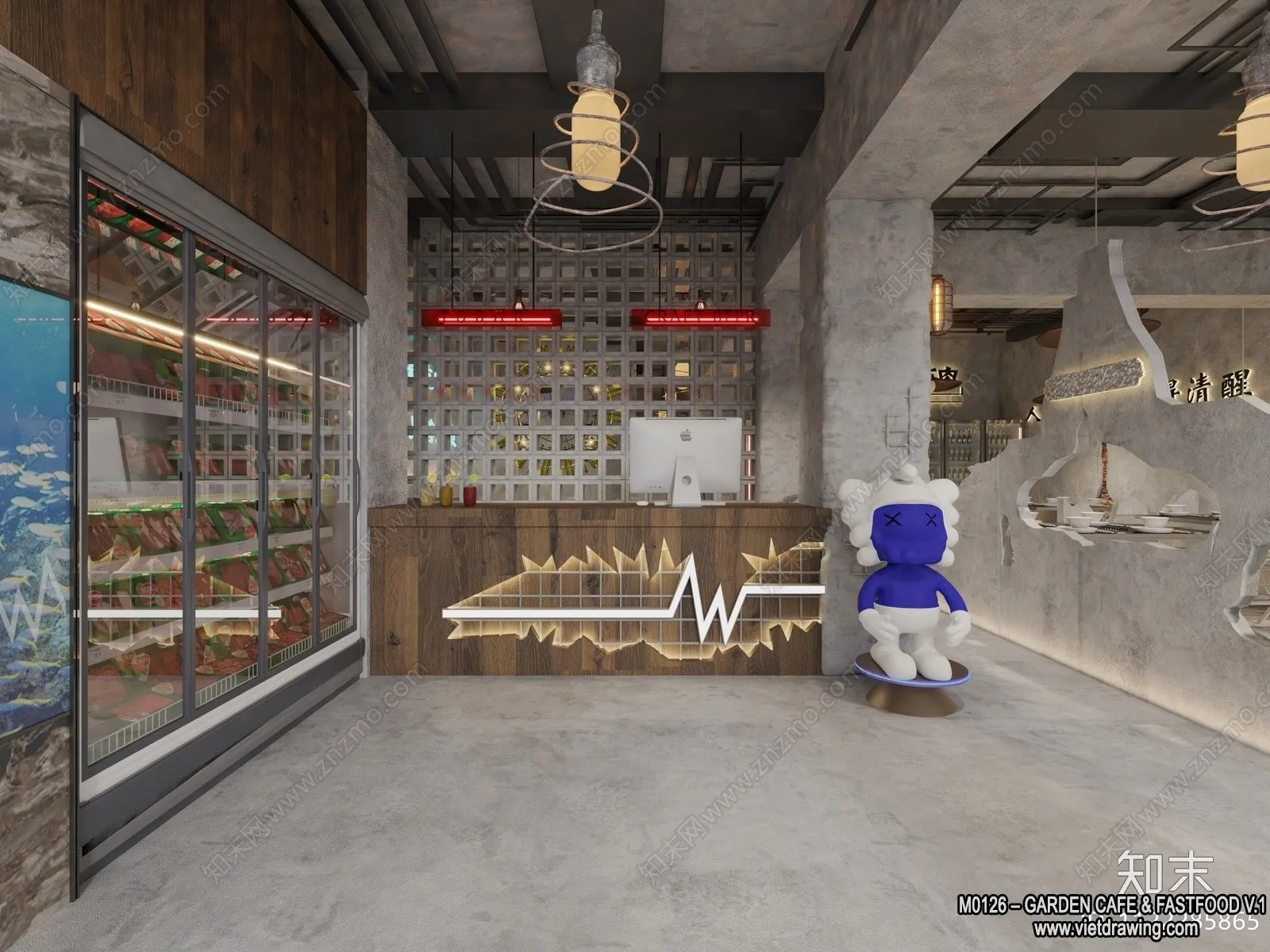 Garden Coffee Shop - Fastfood - 3D Models - 085