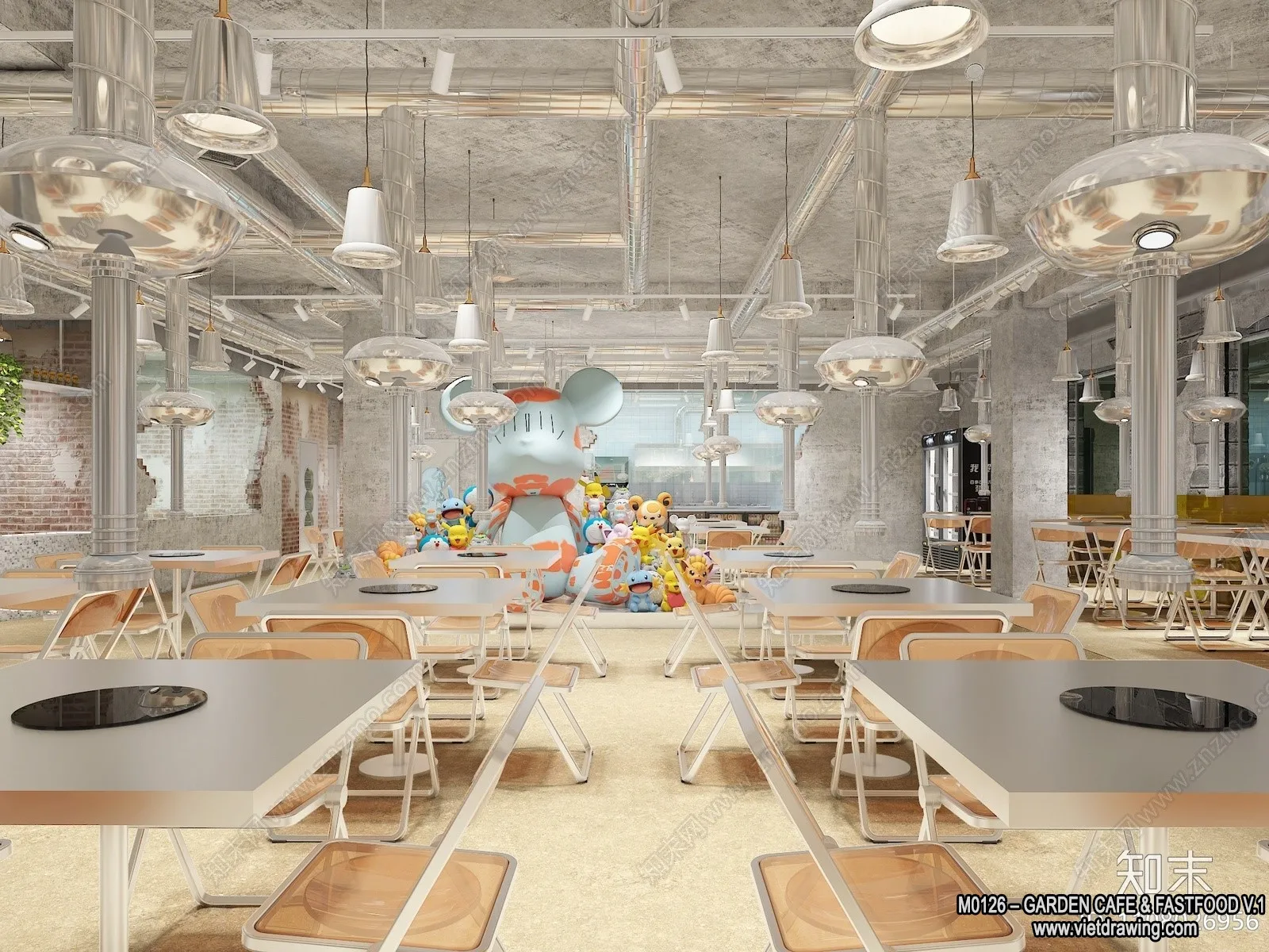 Garden Coffee Shop - Fastfood - 3D Models - 092