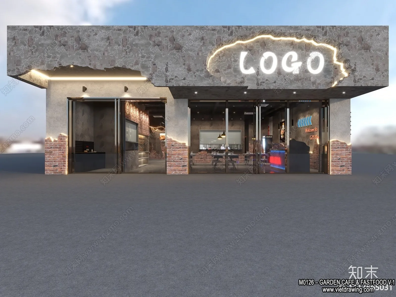 Garden Coffee Shop - Fastfood - 3D Models - 106