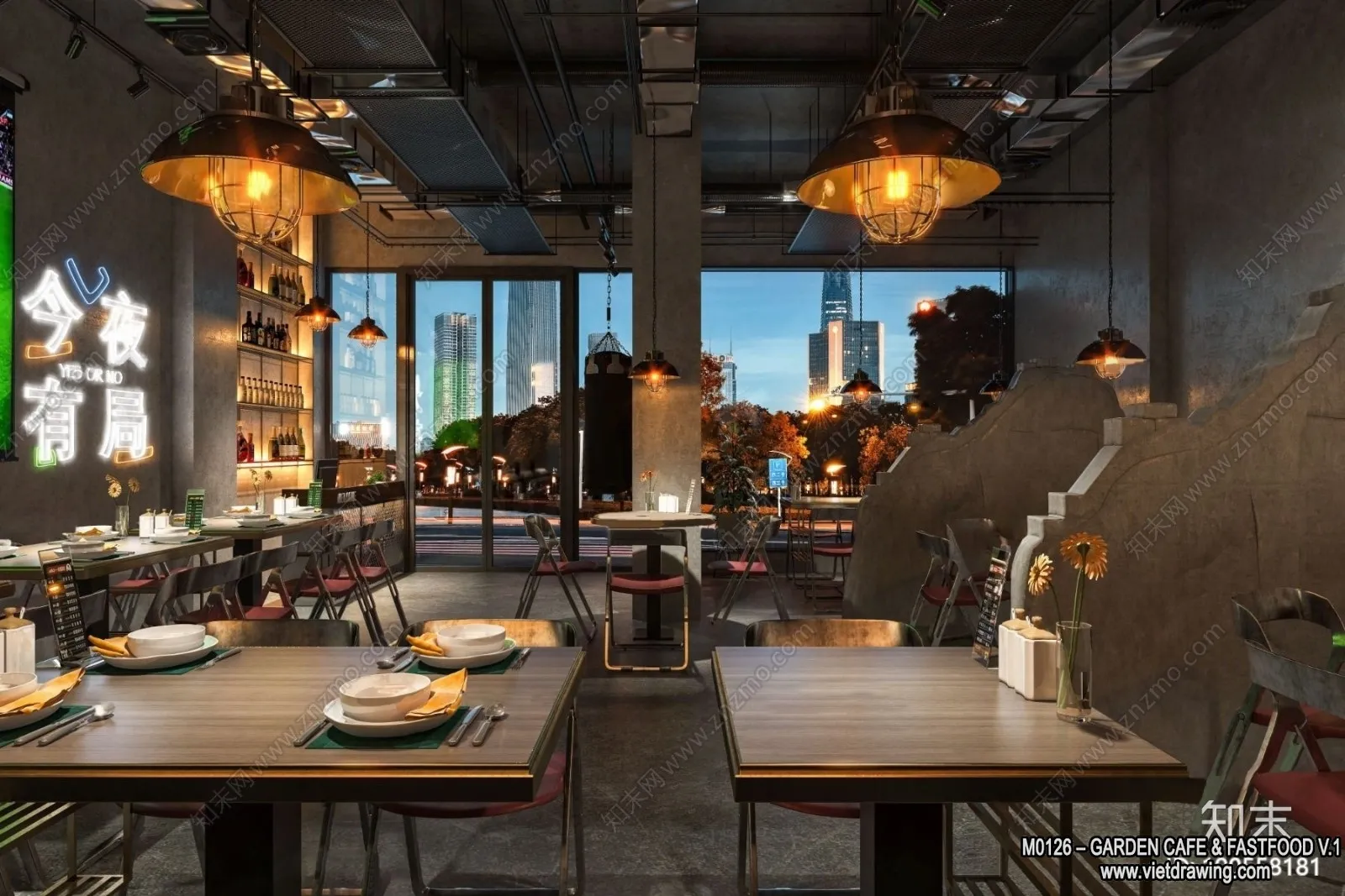 Garden Coffee Shop - Fastfood - 3D Models - 107