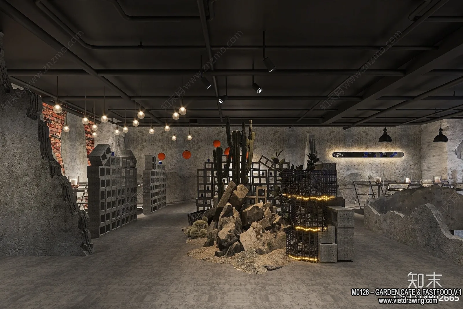 Garden Coffee Shop - Fastfood - 3D Models - 109