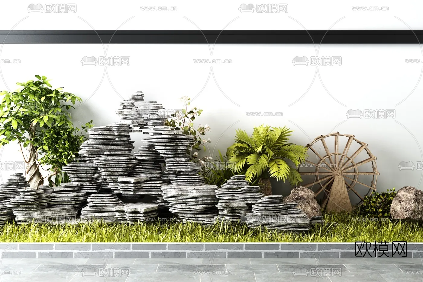 GARDEN DECOR - 3D Model For Interior Design - 2579