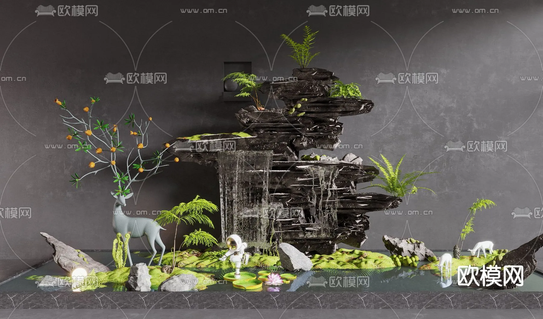 GARDEN DECOR - 3D Model For Interior Design - 2597