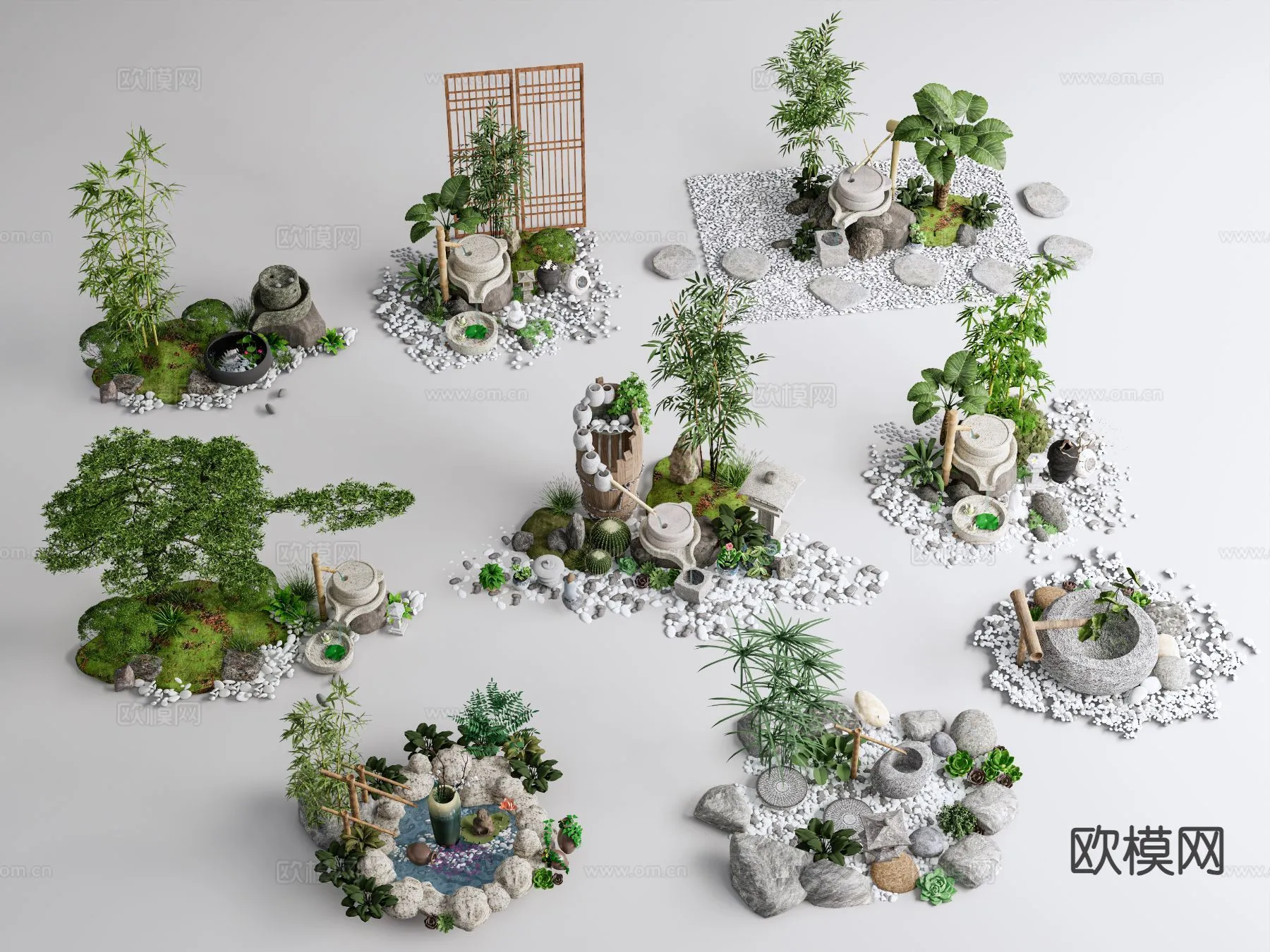 GARDEN DECOR - 3D Model For Interior Design - 2635