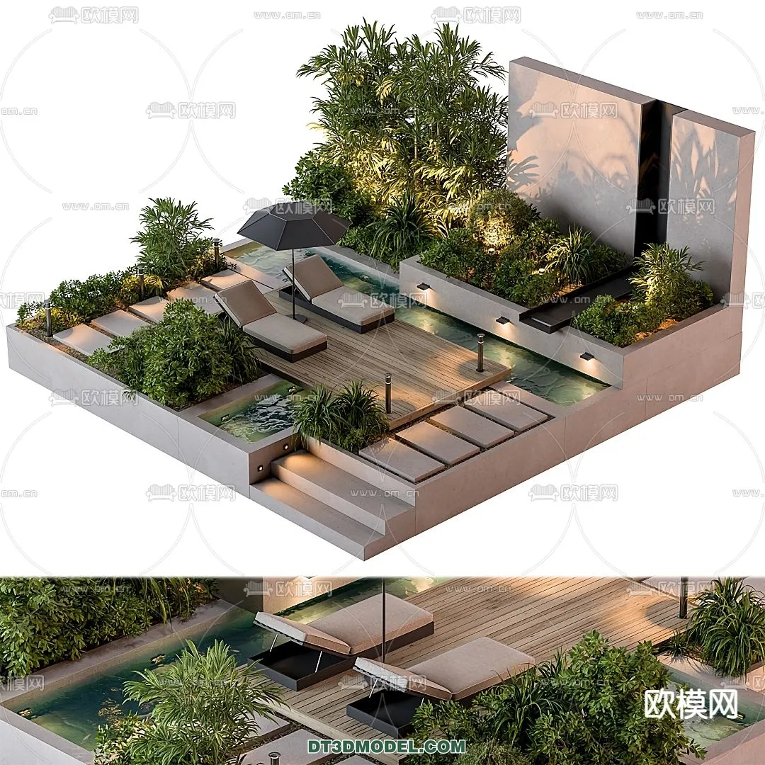 GARDEN DECOR - VRAY / CORONA - 3D MODEL - 3279