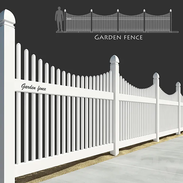 Garden fence 3D Model