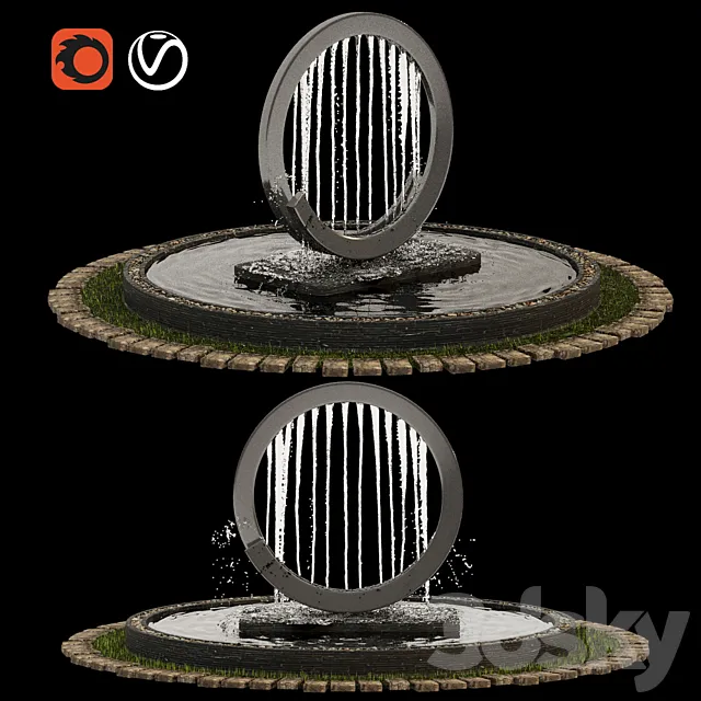 Garden Fountain 01 Free Download