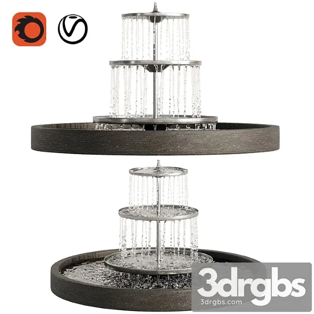 Garden fountains 03 3D Model Free